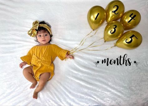 Baby Boy Portraits, Born Baby Photos, Half Birthday Baby, 5 Month Baby, Baby Birthday Photoshoot, 4 Month Baby, Baby Pictures Newborn, Cute Birthday Pictures, Milestone Pictures