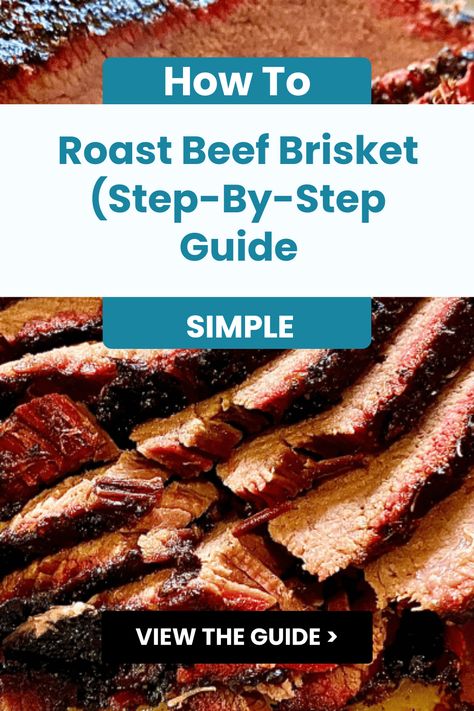 You've been grilling that brisket all summer, but have you thought about roasting it in the oven? Our easy step-by-step guide will show you how to create a tender, juicy beef brisket with amazing flavor. Say goodbye to tough meat and discover the secret to getting that perfect crisp and smoky taste without step outside! Ideal for family gatherings or weekend feasts, this recipe has you covered. Are you ready to impress your dinner guests or make a weeknight meal extra special? Let's roast that brisket together! Roast Brisket Oven, How To Season Brisket, How To Cook A Brisket In A Roaster, Brisket In Oven How To Cook, How To Make A Brisket, How To Cook Brisket In The Oven, How Long To Cook Brisket In Oven, Slow Cook Brisket In Oven, Oven Roasted Brisket Recipe