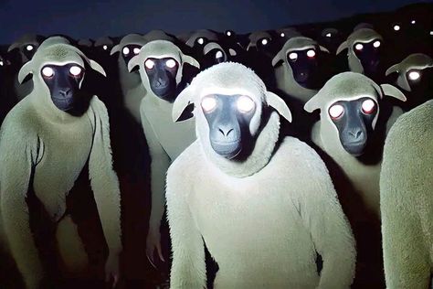 a creepy crow of sheep Smile Dog Creepy Pasta Real, Smile Dog Creepy Pasta, Horror Scene, Smile Dog, Funny Pfp, Alice Angel, Shaun The Sheep, Smiling Dogs, The Sheep