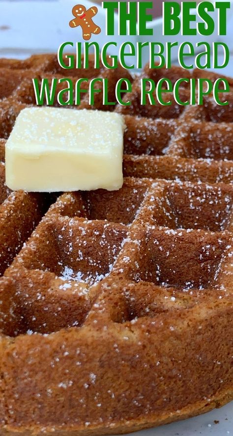 Ginger Bread Waffles, Flavor Waffle Recipe, Waffle Recipe Flavored, Christmas Morning Breakfast Ideas Sweet, Gingerbread Waffles Healthy, Christmas Breakfast Waffles, Cinnamon Roll Waffles Pillsbury, Uses For Waffle Maker, Flavored Belgian Waffle Recipe