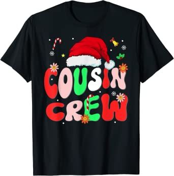 Cousin crew Christmas family squad santa matching pajama T-Shirt Pajama Gift, Matching Family T Shirts, Pajama Costume, Cousin Crew, Pajamas Gift, Xmas Lights, Family Christmas Pajamas, Matching Family Pajamas, Matching Tees