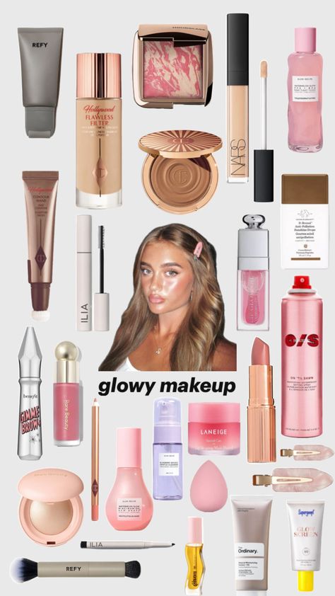 Beauty Treatments Skin Care, Simple Everyday Makeup, Makeup Bag Essentials, Makeup Accesories, Glowy Makeup, Makeup Items, Everyday Makeup, Beauty Treatments, Makeup Routine