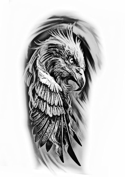 Eagle Tattoo Design Men, Eagle Tattoo Shoulder, Eagle Tattoo Stencil, Eagle Shoulder Tattoo, Eagle Tattoo Design, Tato Phoenix, Christus Tattoo, Eagle Head Tattoo, Bald Eagle Tattoos