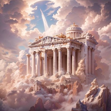 Mount Olympus Aesthetic, Olympus Aesthetic, Ancient Greece Aesthetic, Doom Scrolling, Greece Mythology, Greek Pantheon, Greek Architecture, Greek Mythology Gods, Greek Mythology Tattoos