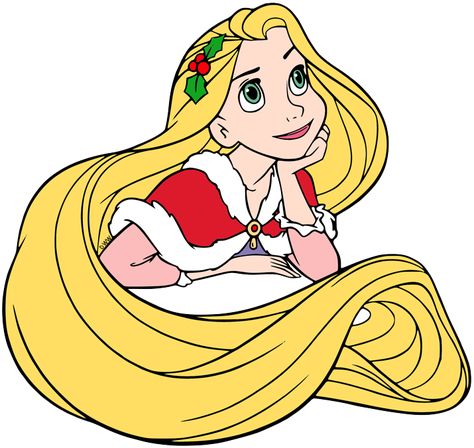 Clip art of Rapunzel dressed up for the holidays #disney, #disneyprincess, #rapunzel, #tangled, #christmas Disney Christmas Princess, Disney Christmas Characters, Christmas Disney Princess, Rapunzel Christmas, Disney Princess Christmas, Rapunzel Characters, Michigan Outline, Disney Characters Christmas, Christmas Cartoon Characters