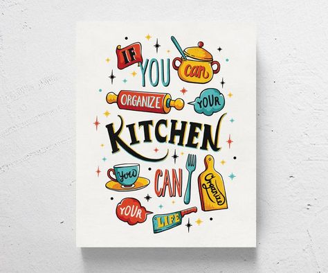 Deb Strain 74D Kitchen Quotes Decor Printables, Bedroom Decor Frames, Bakery Painting, Kitchen Quotes Decor, Colorful Kitchen Art, Spring Coloring Sheets, Charm Packs Fabric, Whimsical Kitchen, Kitchen Decor Wall