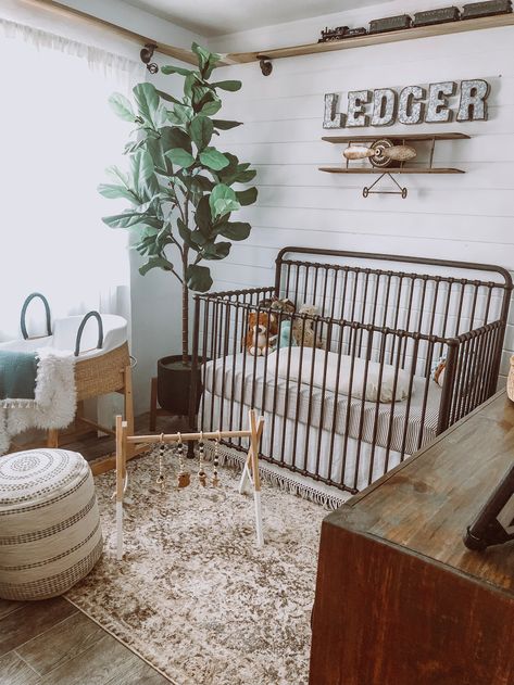 LEDGER LUKE’S NURSERY TOUR Nursery Room Decor Ideas, Airplane Nursery Boy, Vintage Nursery Boy, Vintage Airplane Nursery, Home Decorating Styles, Vintage Car Nursery, Plane Nursery, Aviation Nursery, Train Nursery