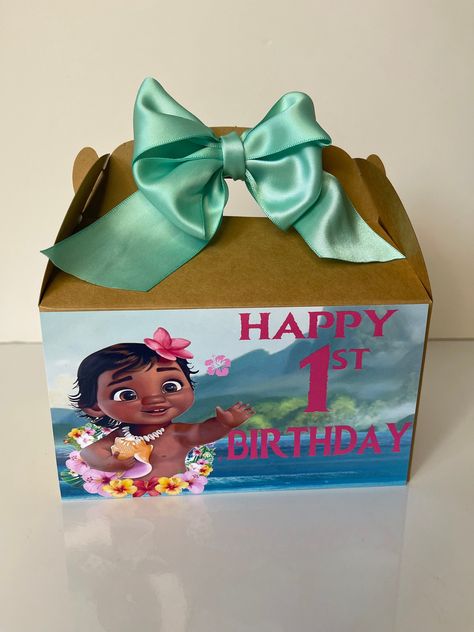 Moana Birthday Theme, Moana First Birthday Party, Moana Theme Party, Diy Valentines Box, Birthday Party Box, Moana Bebe, Baby Moana, Moana Theme, Moana Birthday Party