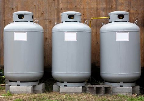 Can you transport a 100-gallon propane tank on its side? Propane Wall Heaters, Camp Backpack, Best Camping Stove, Propane Tanks, Propane Cylinder, Outside Storage, Gas Cylinder, Carport Designs, Canned Heat