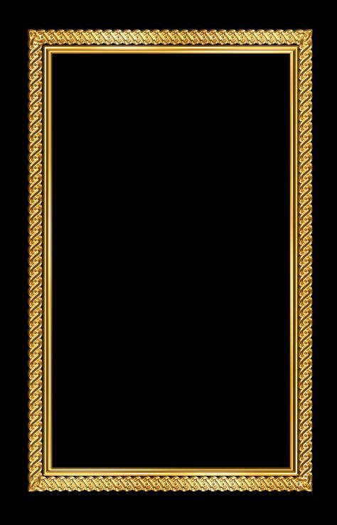 Bingkai Gold, Photo Frame Editing, Islamic Flowers, Islamic Frame, Gold And Black Background, Photo Frame Images, Studio Backdrops Backgrounds, Flower Background Design, Wedding Card Frames