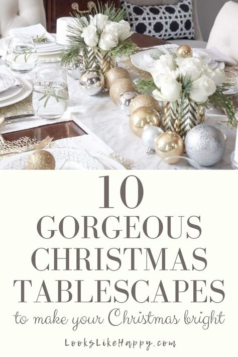 Christmas Dining Room Table, Christmas Dinner Table Settings, Christmas Dining Table Decor, Christmas Dining Table, Christmas Dining Room, Christmas Dinner Table, Table Decor Ideas, Tablescape Ideas, Christmas Tablescape