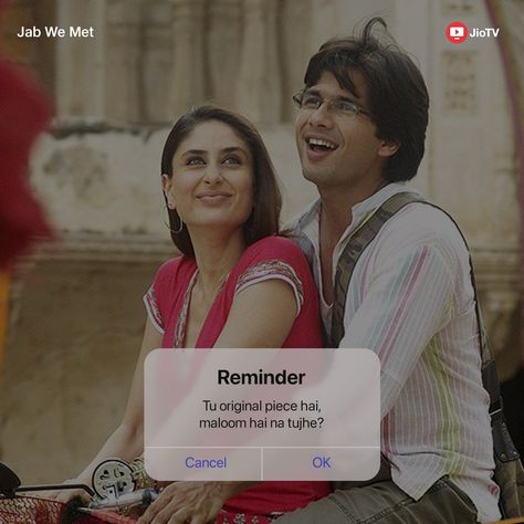 Bollywood Quotes Aesthetic, Jab We Met Quotes, Bollywood Captions, Jab We Met Aesthetic, Bollywood Movie Quotes, Aditya Kashyap, Bollywood Love Quotes, Jab We Met, Filmy Quotes