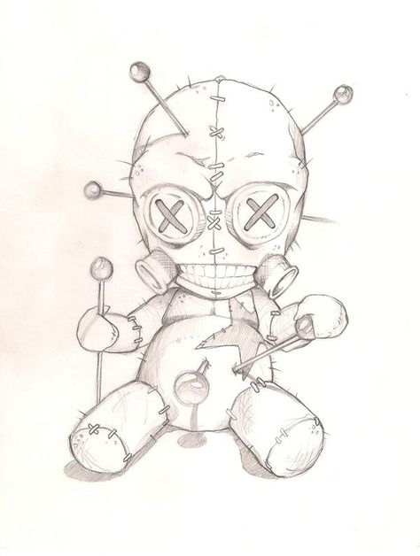 Voo Doo Doll Drawing, Sewn Tattoo, Button Eyes Drawing, Stitched Tattoo, Marionette Tattoo, Voo Doo Doll, Voodoo Doll Tattoo, Voodoo Tattoo, Voodoo Art