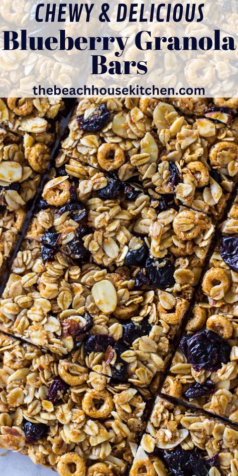 Dried Blueberry Recipes, Blueberry Granola Bars, Granola Bars Homemade, Low Carb Granola Bars, Blueberry Granola, Homemade Granola Bars Healthy, Granola Bars Recipe, Granola Bar Recipe, Food Rotation