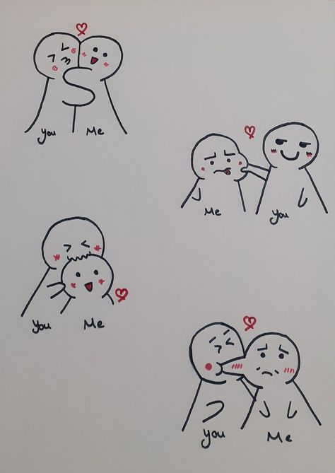 Drawings Of Love, Cute Drawings Of Love, Heartwarming Pictures, Drawing Love, Doodles Drawings, Panda Love, Cute Couple Drawings, Cute Doodles Drawings, Couple Drawings