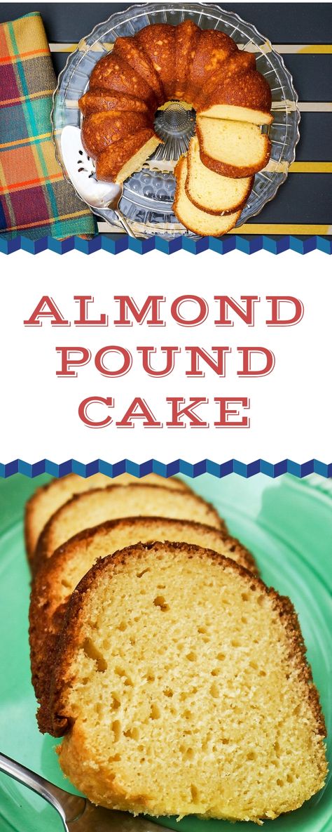 This Almond Pound Cake recipe is an easy way to make a soft and flavorful pound cake without all the fuss. By adding a few simple pantry ingredients, you can transform your boxed cake mix to a Pound Cake fit for a special occasion. | Cake Mix Almond Cake | Almond Bundt Cake | Almond Pound Cake made with Cake Mix | #almond #poundcake #cake #recipes Almond Pound Cake Recipe, Almond Butter Cake, Almond Pound Cake, Chocolate Chex, Savory Cakes, Almond Pound Cakes, Almond Cake Recipe, Pound Cake Recipe, Salty Cake