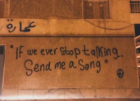 If we ever stop talking send me a song, and if I don’t reply  know that something went terribly wrong. follow @badkissings for more🥀 If We Ever Stop Talking, Send Me A Song, Lev Livet, Street Quotes, Cărți Harry Potter, Six Feet Under, Stop Talking, A Song, Quote Aesthetic