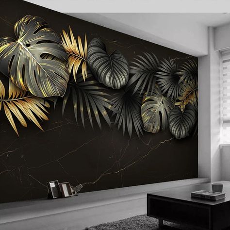 Custom 3d Wall Murals Wallpaper Plant Leaves Marble Texture Mural Modern Luxury Living Room Sofa Tv Background Photo Home Decor - Wallpapers - AliExpress 3d Wallpaper Decor, Room Wallpaper Designs, Modern Luxury Living Room, Luxury Sofa Living Room, 3d Wallpaper Design, 3d Wallpaper Living Room, 3d Wallpaper For Walls, Wallpaper Stores, 3d Wall Murals