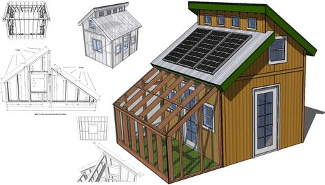 Roof Drawing, Inside Greenhouse, Tiny Eco House, Eco House Plans, Drawing Tiny, Sustainable Tiny House, Greenhouse Diy, Solar Greenhouse, Eco House Design