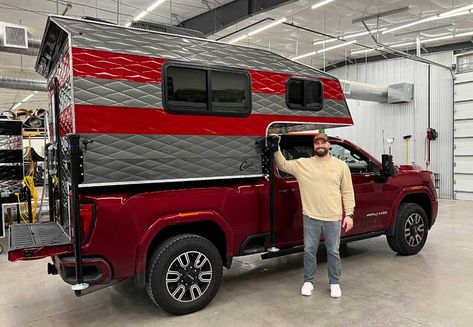 Matt Ioannidis Hunts Down A Camper - Truck Camper Magazine Canyon Truck, Best Truck Camper, Nfl Panthers, Camper Truck, Friends Come And Go, Chevy 1500, Truck Campers, Truck Camping, Gmc Canyon