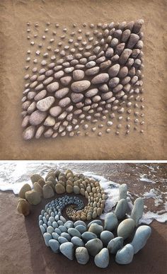 Piedras Moderne Have, Rock Garden Design, Rock Sculpture, Deco Nature, Pebble Mosaic, Earth Art, Stone Crafts, Decor Minimalist, Rock Crafts