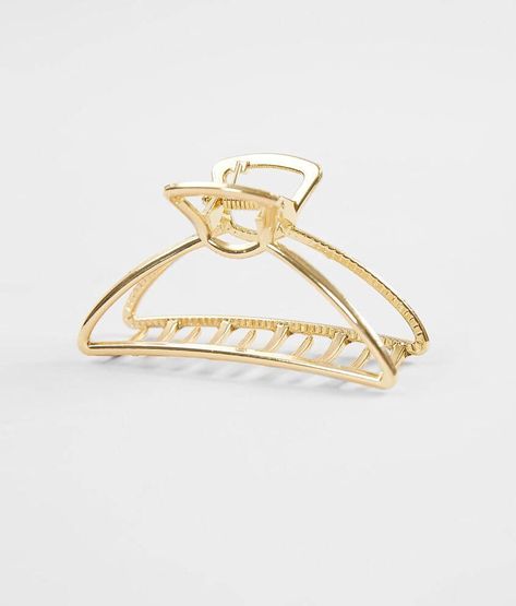 BKE Claw Hair Clip - Women's Hair Accessories in Gold | Buckle Gold Metal Claw Clip, Gold Claw Clip, Metal Claw Clip, Hair Clips Gold, Gold Hair Clip, Design Triangle, Claw Hair Clip, New Hair Trends, Women's Hair Accessories