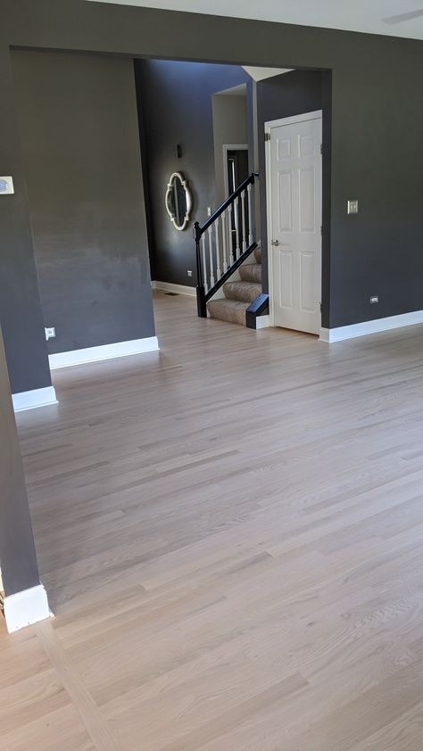 Hard Wood Floor Refinishing Stain Colors, Bona Nordic Seal On Red Oak, Bona Nordic Seal, Red Oak Wood Floors, Floor Transitions, Wood Floor Colors, Refinish Wood Floors, Wood Refinishing, Client Board