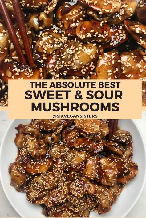 Sticky Mushrooms Vegan, Vegan Japanese Side Dishes, Sweet Mushroom Recipes, Asian Marinated Mushrooms, Chinese Food Mushrooms, Vegan Asian Mushroom Recipes, Asian Stuffed Mushrooms, Asian Mushrooms Recipes, Keto Asian Side Dishes