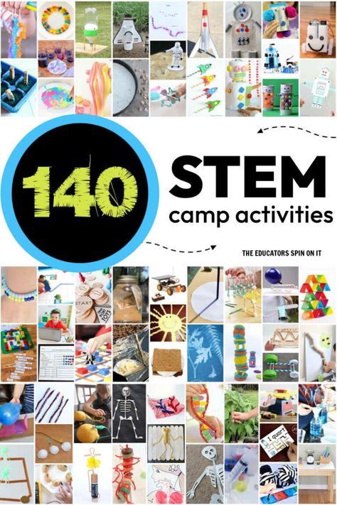 140+ STEM Camp Activities for kids this summer. STEM Themed Activities, Books and Educational Toys for 10 Different Themed STEM Camps Engineering Elementary School, Science Activities For Elementary, Stem Challenges Elementary, Stem Kids, Elementary Stem, Stem Camp, Elementary Stem Activities, Stem Curriculum, Stem Elementary