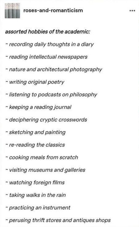 Dark Academia Habits, Writing Terminology, Prankster Aesthetic, Dark Academia Things To Do, Dark Academia Lifestyle, Dark Academia Things, Research Ideas, Dark Academic, Academic Aesthetic