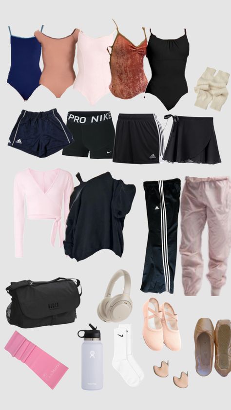 #dance #ballet #balletcore #pointeshoes #nike #adidas #contemporary #pinterest #inspo Ballet Dance Outfits Practice, Modern Ballet Outfit, Adidas Dance Outfit, Ballet Sport Outfit, Tap Class Aesthetic, What To Wear To Ballet Class Outfit, Dancer Practice Outfits, Jazz Outfit Dance, Dance Inspired Outfits