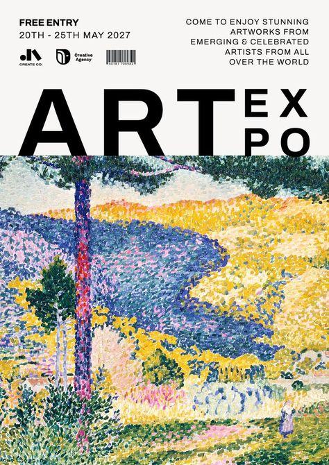 Art expo | premium image by rawpixel.com / ton Expo Poster Design, Public Domain Art, Event Concept, Graphic Posters, Art Exhibition Posters, Awesome Designs, Text Art, Poster Poster, Event Poster