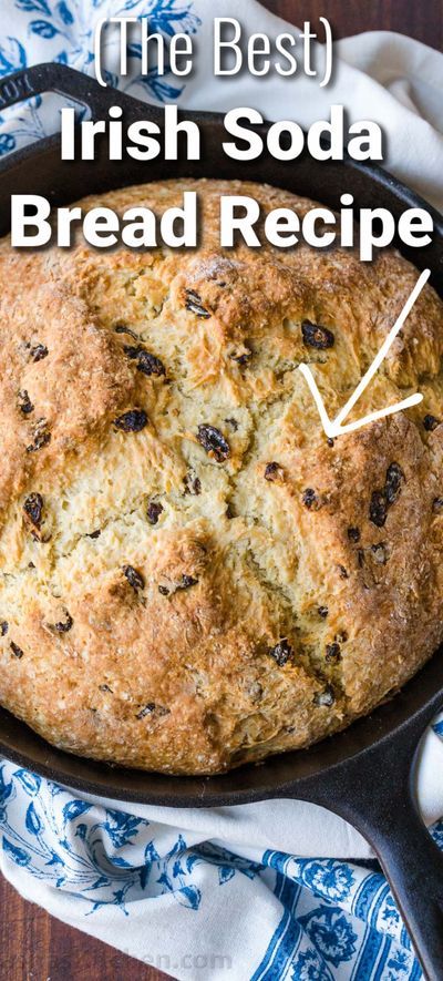 Irish Soda Bread is the easiest bread you’ll make – no proofing or kneading required and the dough comes together in 5 minutes. Soda bread has a soft and tender crumb with a Biscuit-like texture. If you are a fan of easy bread recipes, this Irish Soda Bread is a must-try! I fell in love the first time I tried it. Its lightly sweet crumb reminded me of our Easter Bread and Hot Cross Buns, but it’s amazing how fast and easy it was to make a traditional Soda Bread. #irishsodabread Irish Beer Cheese Soup, Quick Thanksgiving Desserts, Traditional Irish Soda Bread, Soda Bread Recipe, Beer Cheese Soups, Simple Thanksgiving, Irish Soda Bread Recipe, Holiday Baking Recipes, Thanksgiving Desserts Easy