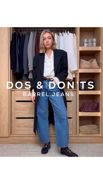 Lydia Tomlinson on Instagram: "Dos & Don’ts of styling barrel jeans with shoes - links are on my LTK page!" Frame Le Crop Mini Boot, Barrel Pants With Boots, Outfits With Barrel Jeans, Styling Barrel Jeans, Style Barrel Jeans, Barrel Jeans Outfit Winter, How To Style Barrel Jeans, Black Barrel Jeans Outfit, Barrel Jeans Street Style