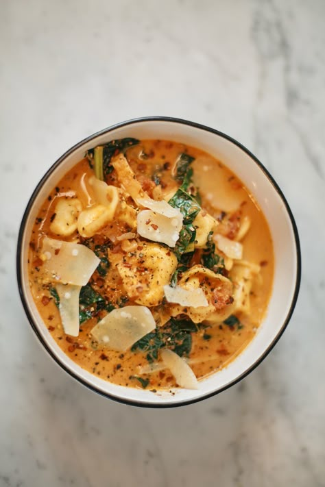 Creamy Tuscan Tortellini, Tuscan Tortellini Soup, Tuscan Tortellini, Creamy Tortellini, Creamy Tortellini Soup, Soups And Chowders, Comfort Soup Recipes, Good Soup, Tortellini Soup