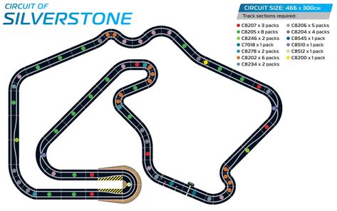 Silverstone A Track Layout (Analogue) <p>Whether you’re just starting out on your slot car racing journey or have been a long-time collector, everything you need to build a realistic race track in Scalextric track is here with the Silverstone Analogue Track Layout Bundle. This bundle contains a generous assortment of exclusive track pieces so you can now rebuild the legendary Silverstone race t... Silverstone Track, Scalextric Track, Slot Car Racing, Plan Book, Slot Car, Car Racing, Slot Cars, Race Track, Race Cars