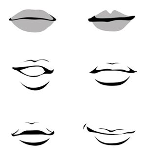 Shocked Lips Drawing, Smirk Lips Drawing, Drawing Different Emotions, Smirk Reference Drawing, Black Lips Drawing, Juicy Lips Drawing Reference, Lips Drawing Reference, Drawings Ideas Easy, Smile Illustration