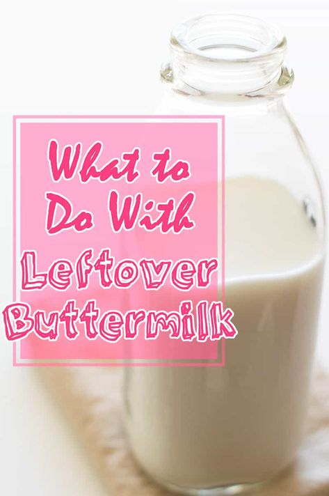 What to Do With Leftover Buttermilk: Buttermilk freezing instructions and 30  buttermilk recipes for using up leftover buttermilk. This is the first post in my new “Waste Not” series, a series where I highlight some of Substitute For Buttermilk, Leftover Buttermilk, Leftover Meals, Buttermilk Uses, Individual Chicken Pot Pies, Pancakes For Two, Buttermilk Ranch Dressing, Buttermilk Pancakes Fluffy, Buttermilk Recipes