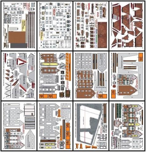 PAPERMAU: Blauflesch Building Paper Model In N Scale - by Ausschneide Bogen N Scale Buildings Free Printable, Papercraft Printable Free Paper Models, N Scale Buildings, Paper Buildings, Paper Airplane Models, Free Paper Models, Papercraft Printable, Model Maker, Paper Printable