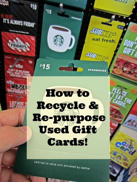 How to Recycle Gift Cards and Other Creative Re-purposing Ideas Recycle Craft Ideas, Credit Card Crafts, Recycle Gifts, Free Starbucks Gift Card, Recycle Craft, Upcycle Plastic, Disney Gift Card, Gift Cards Money, How To Recycle