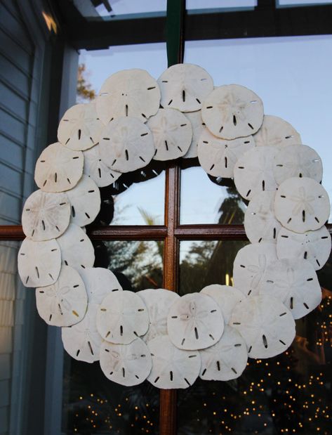 Sand Dollar Wreath Diy, Crafts Using Sand Dollars, Sanddollar Ornaments Diy, Sand Dollar Diy, Sand Dollars Crafts, What To Do With Sand Dollars, Crafts With Sand, Sanddollar Crafts Diy Ideas, Sandollar Crafts