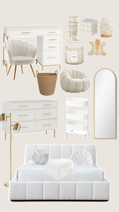 Teen Room Designs, Small Room Makeover, Room Wishlist, White Room Decor, Classy Bedroom, Room Redesign, Preppy Room Decor, Preppy Room, Redecorate Bedroom