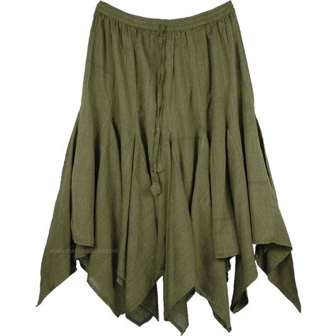 TLB - Handkerchief Hemline Boho Skirt - L:25"-34"; W:30"-38" at Amazon... ($33) ❤ liked on Polyvore featuring bohemian skirt, boho skirt, handkerchief hem skirt, green skirt and bohemian style skirts Hanky Hem Skirt, Bohemian Style Skirts, Handkerchief Hem Skirt, Handkerchief Skirt, Green Clothing, The Cardigans, Bohemian Style Clothing, Bohemian Skirt, Hanky Hem