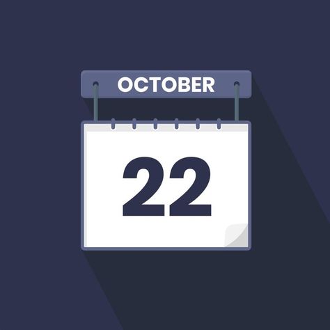 22nd October calendar icon. October 22 calendar Date Month icon vector illustrator Date Month, October Calendar, Calendar Icon, Calendar Date, Dates, Illustrator, For Free, Clip Art