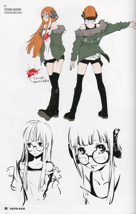 P5 Concept Art, Persona 5 Sumire Yoshizawa, Persona Character Design, Futaba Sakura Inspired Outfits, Persona 3 Concept Art, Persona Art Character Design, Persona Concept Art, Persona 5 Art Style, Persona Art Style