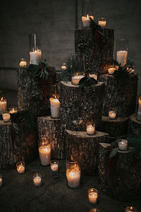 Winter Wonderland Wedding in Knoxville | Kristin & Chad - The Pink Bride Dark Wedding Theme, Forest Theme Wedding, Enchanted Forest Wedding, Viking Wedding, Dark Wedding, December Wedding, Pink Bride, Winter Wonderland Wedding, Future Wedding Plans