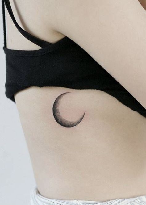 Rib Cage Moon Tattoo, Moon Tattoo With Clouds, Moon Tattoo Shoulder, Red Moon Tattoo, Lola Tattoo, Persian Tattoo, Left Arm Tattoos, Full Moon Tattoo, Yoga Tattoos