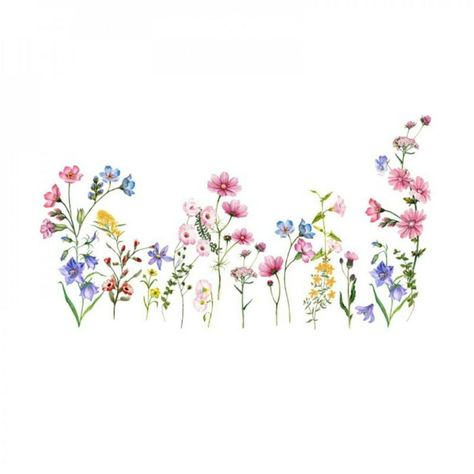 Small Wild Flowers Pattern kids room decor Removable Wall Stickers Wall Art Decals Mural Art Wall decor For Living Room Wall Decor Bedroom Home Decor - Walmart.com Boda Mexicana, Removable Wall Stickers, Flower Wall Stickers, Decal Wall Art, Sticker Wall Art, Mural Art, Self Adhesive Wallpaper, Wall Decor Living Room, Wall Decor Bedroom