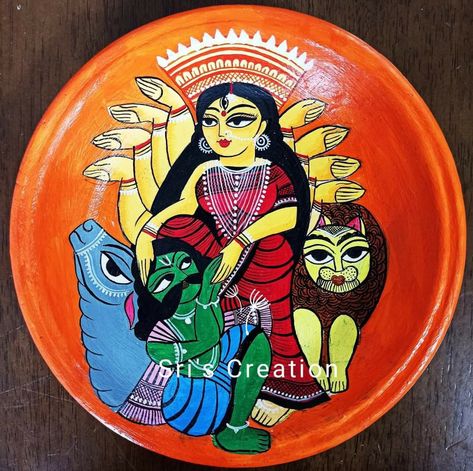 Sora Painting Ideas, Kulo Art Painting, Mud Plate Painting, Matir Thala Painting, Sora Painting, Kulo Art, Jamini Roy, Phad Painting, Plate Drawing