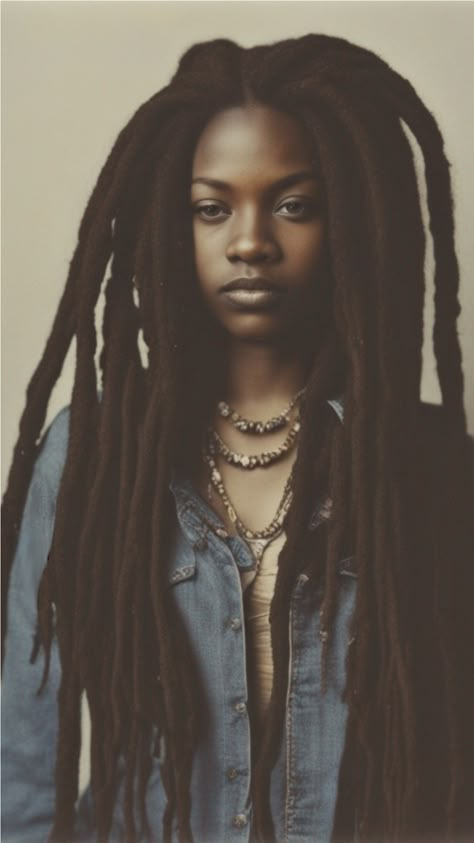 Long Thick Locs Black Women, Dreadlock Hairstyles Women Black, Locs Long Hairstyles For Women, Freeform Locs Black Women, Free Form Locs Women, Locs Photoshoot Black Women, Big Dreadlocks, Semi Freeform Locs Women, Freeform Locs Women